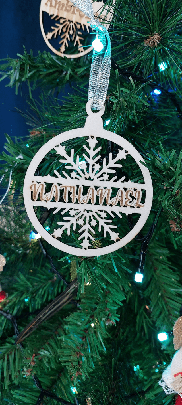 Boule de Noel en bois