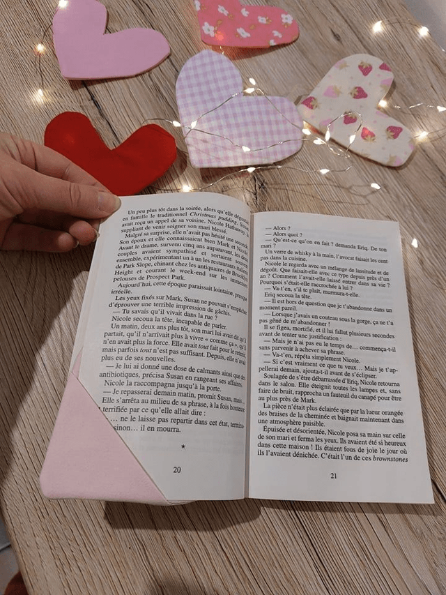 marque page coeur