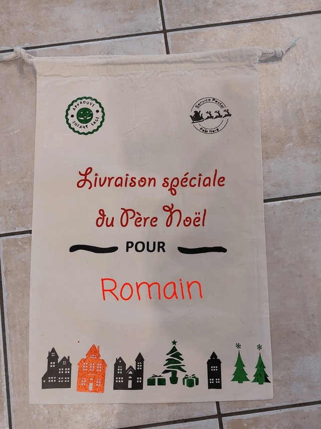 Hotte de Noël personnalisée 