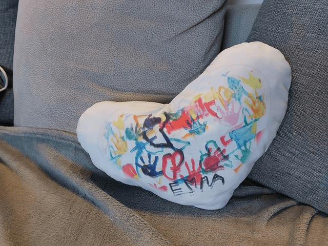Coussin coeur sublimé