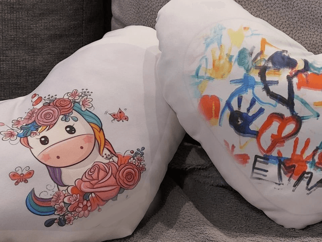 Coussin coeur sublimé