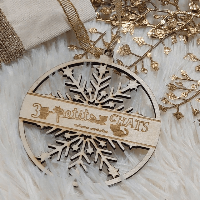 Boule de Noel en bois