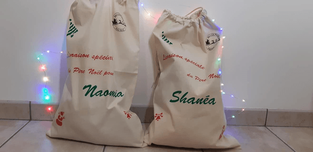 Hotte de Noël personnalisée 