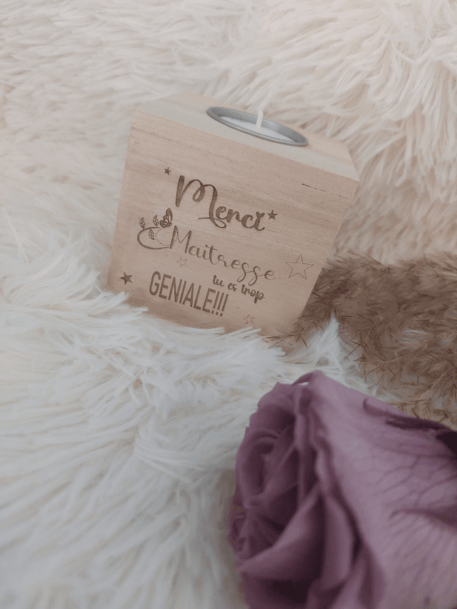 bougie en bois